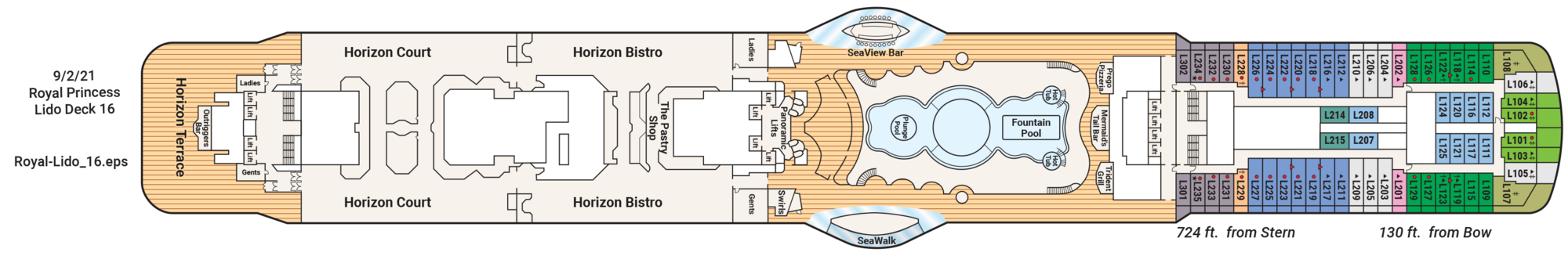 Deck 16 - Lido plan